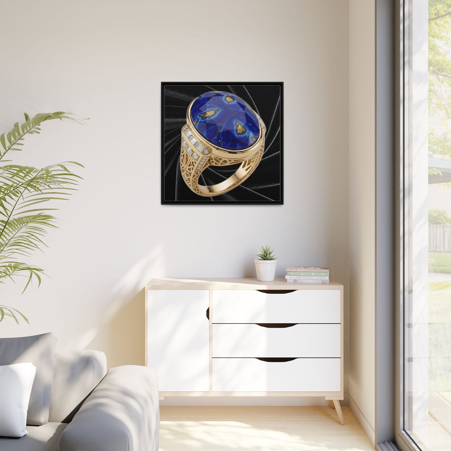 Lapis Midnight Satin Canvas