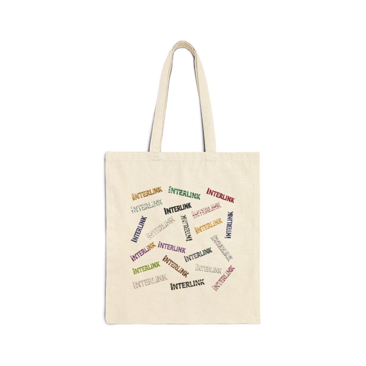 Interlink Chromatic Wordfall Heavy Canvas Tote