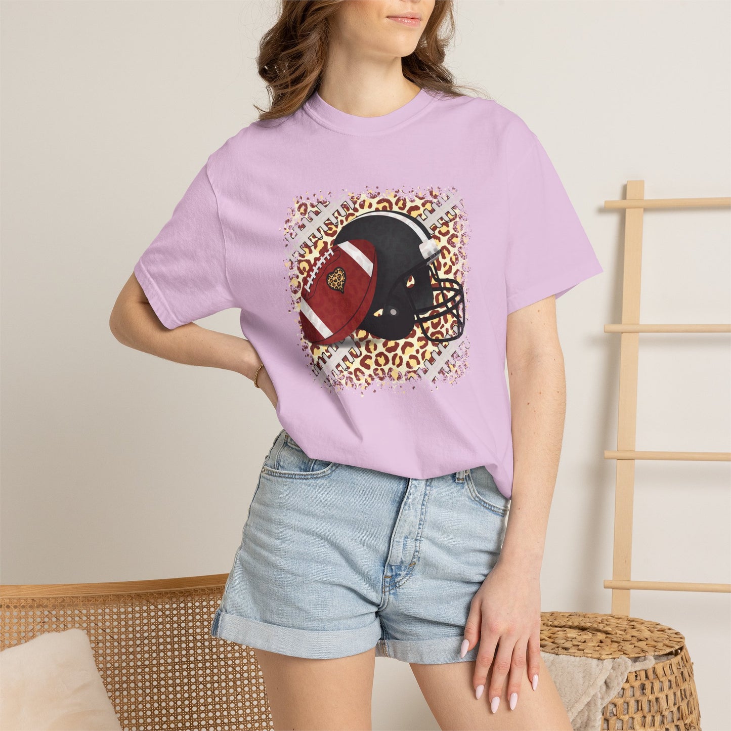 Football Leopard Graphic T-Shirt
