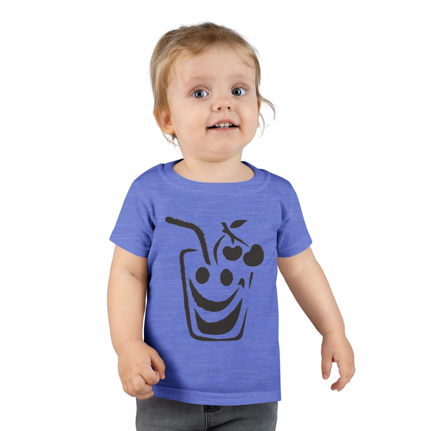 Toddler Smiling Juice Cup Graphic T-Shirt