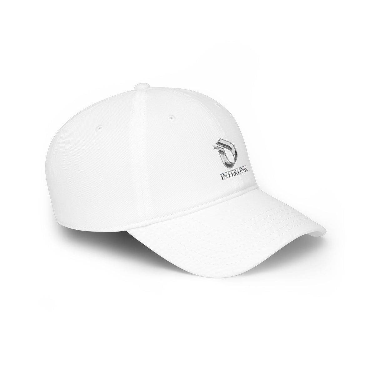 Silver Sculptmark Interlink Relaxed Cotton Twill Cap