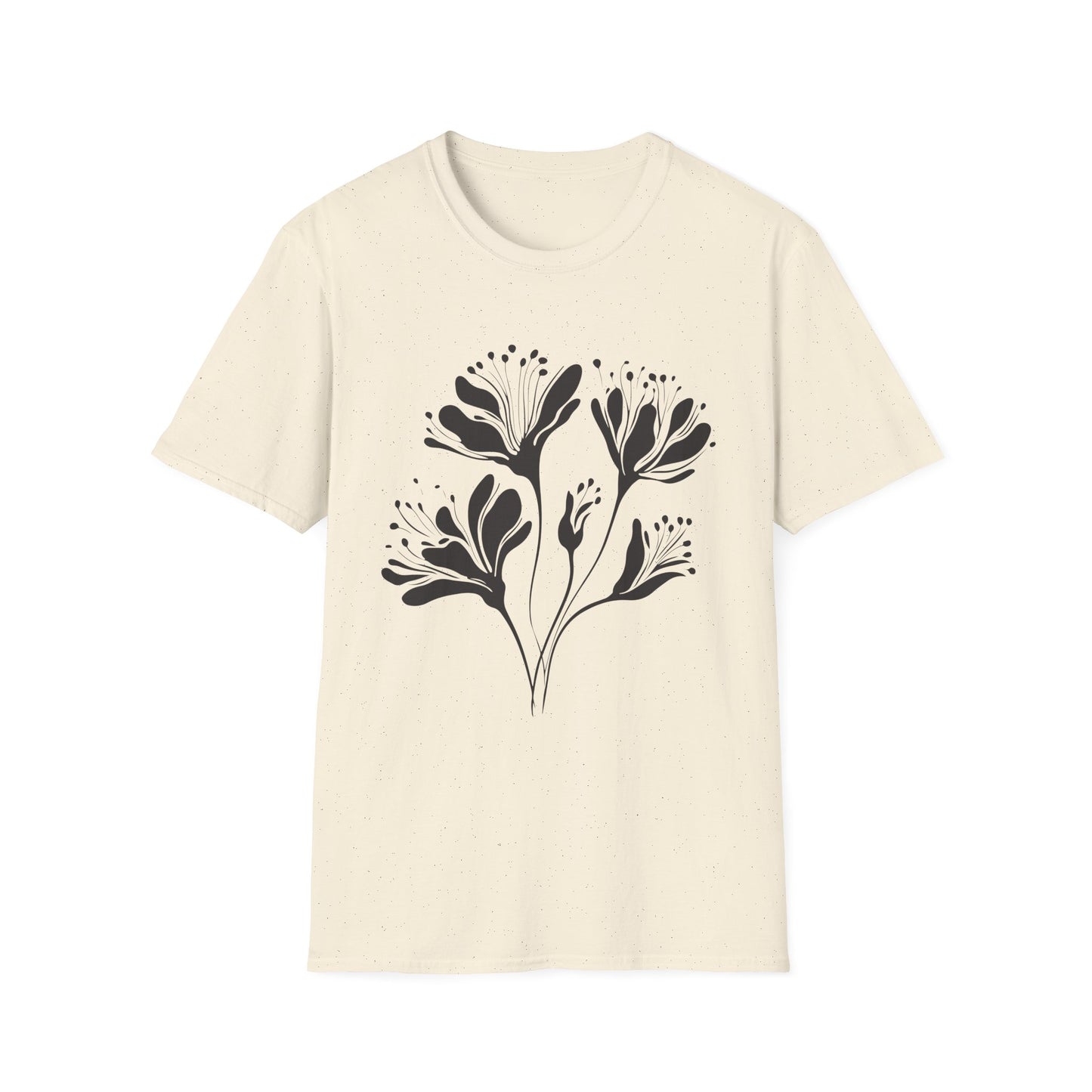 Monochrome Floral Silhouette Tee