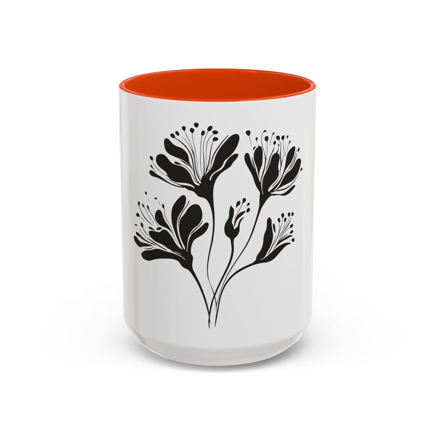 Monochrome Botanical Accent Mug
