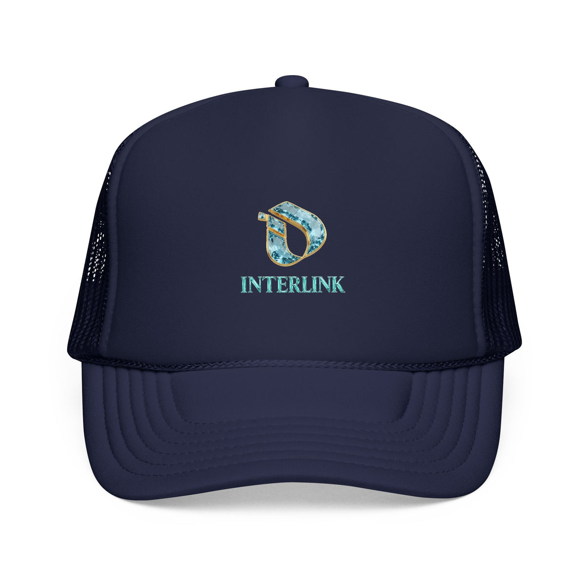 Aquamarine Interlink Laminated Foam Trucker Cap