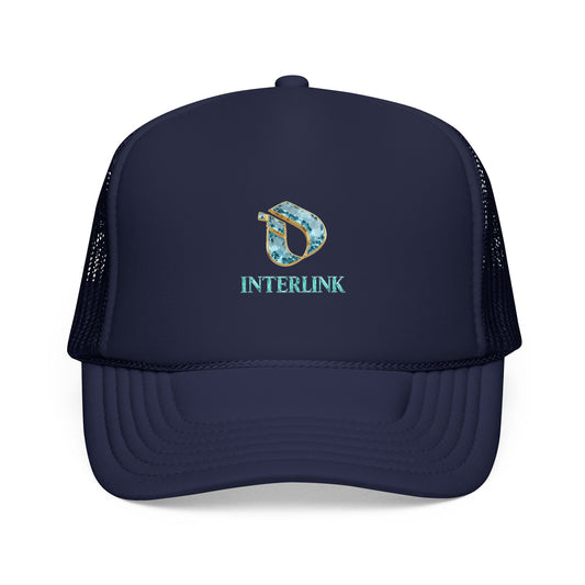 Aquamarine Interlink Laminated Foam Trucker Cap