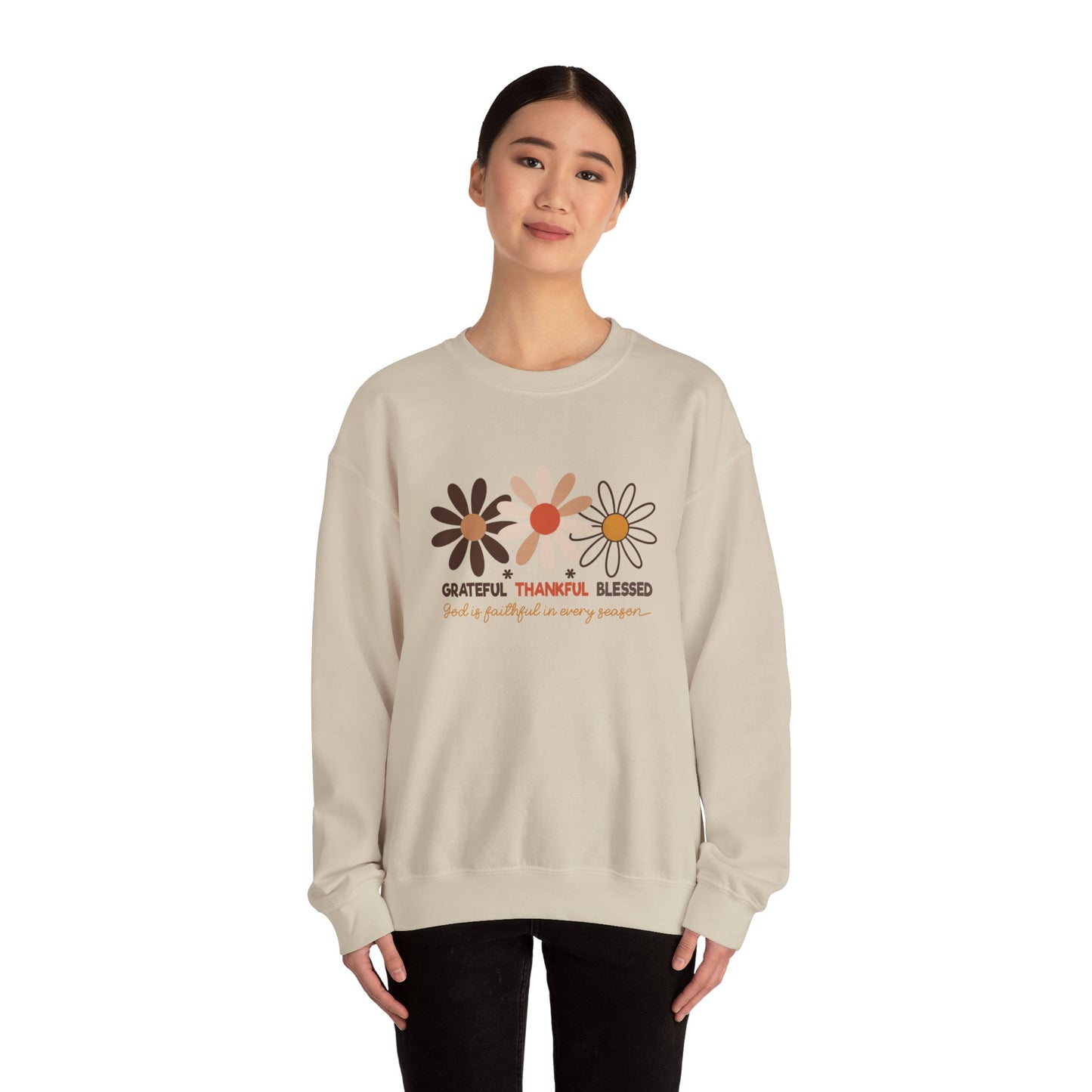 Grateful Thankful Blessed Women's Crewneck Sweatshirt