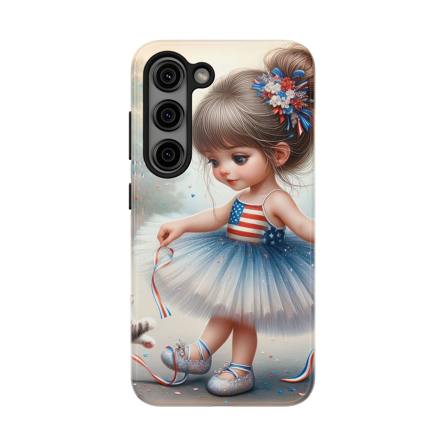 Little Patriot Girl Tough Phone Case