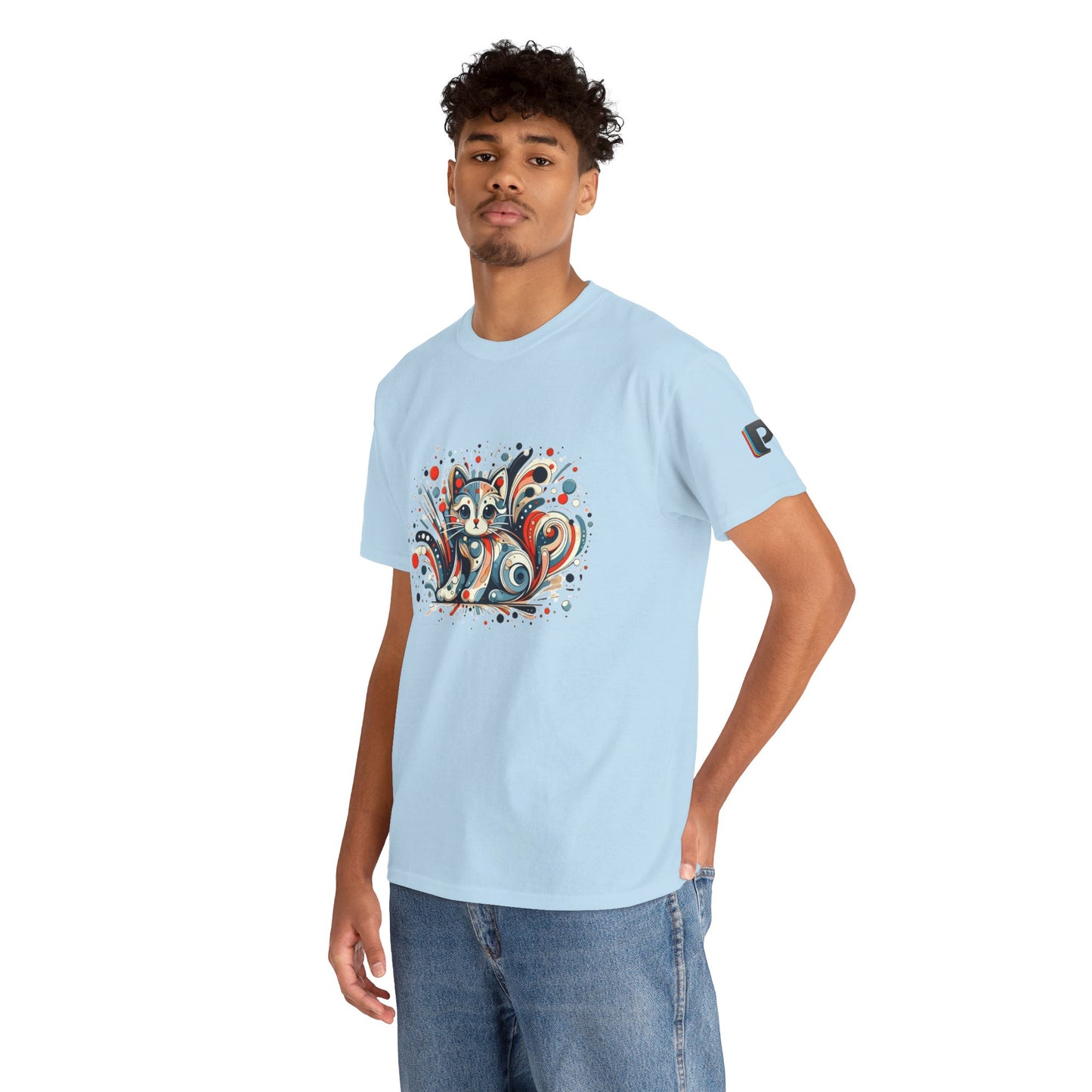 Swirling Cat Portrait Men’s Tee