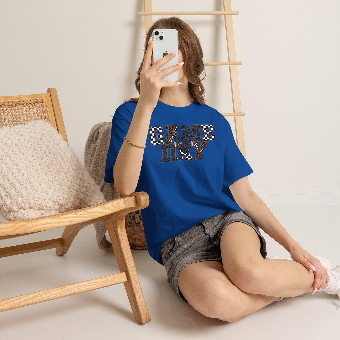 Game Day Leopard Football T-Shirt
