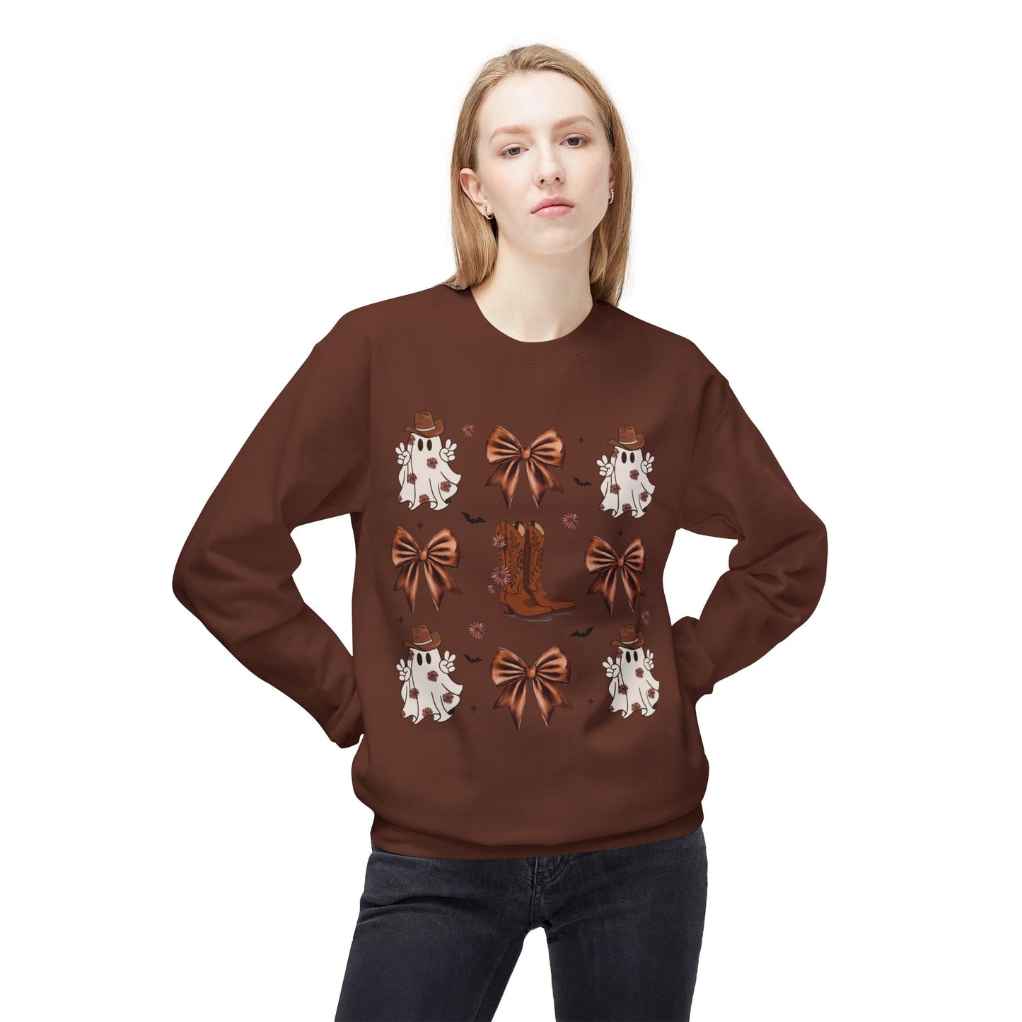 Autumn Floral Graphic Women's Crewneck Sweatshirt