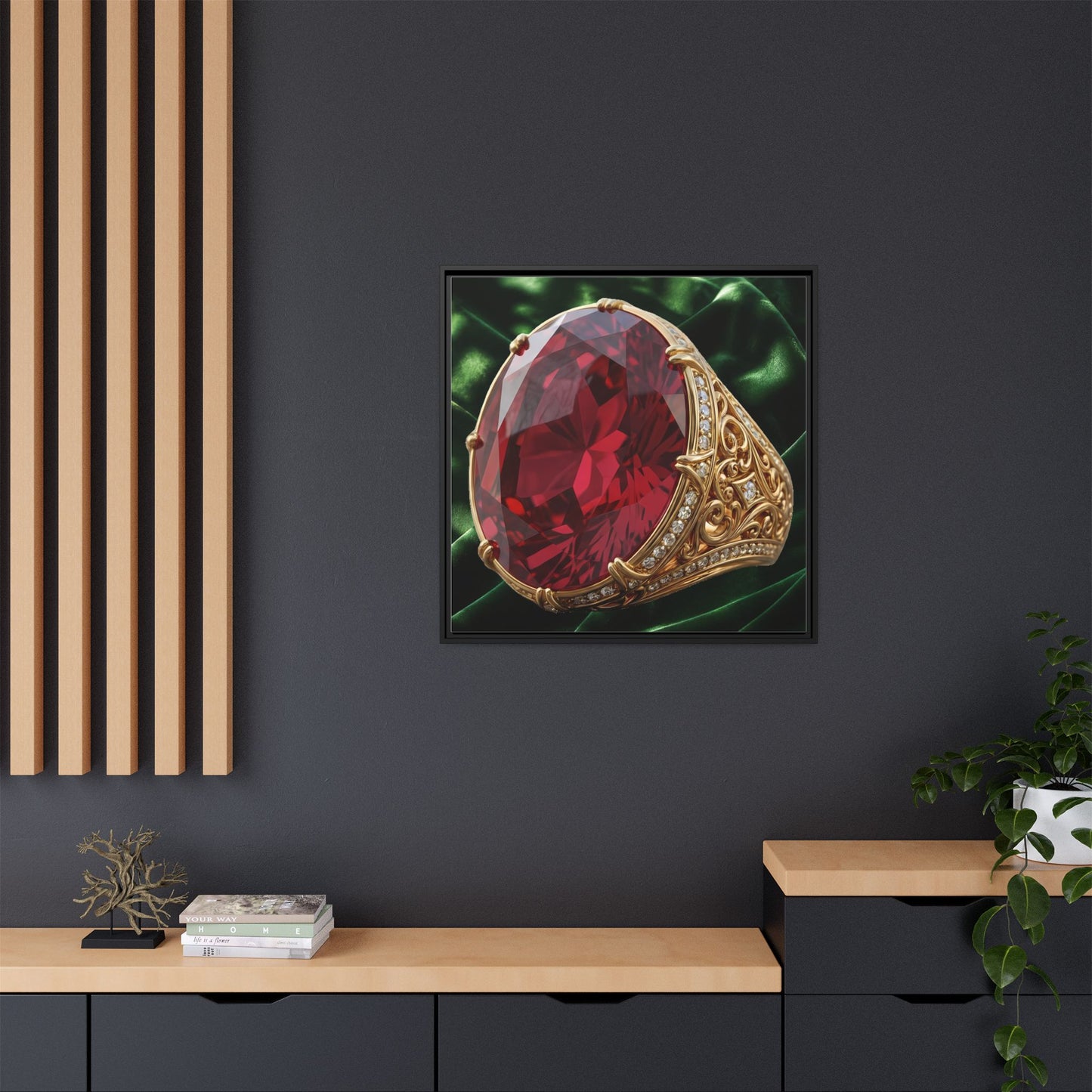 Crimson Ruby Opulence Ring Canvas