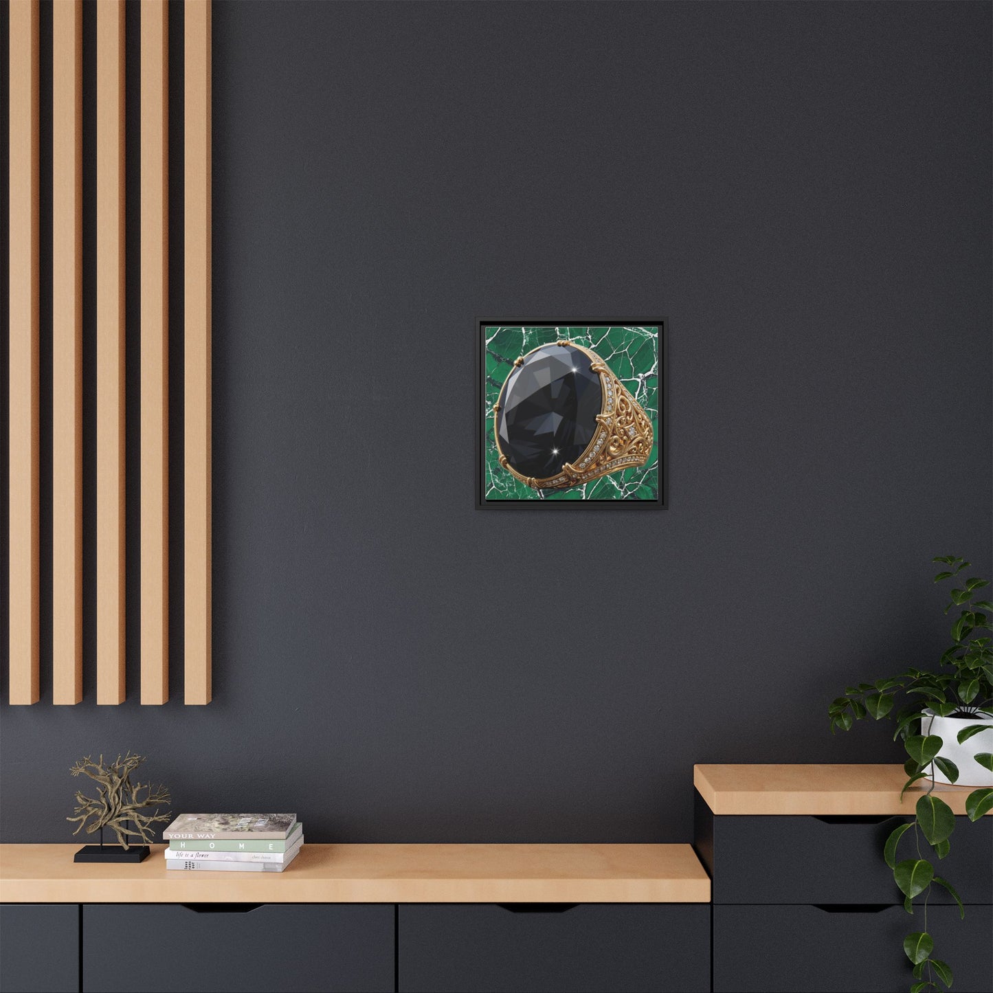 Black Diamond Mosaic Canvas