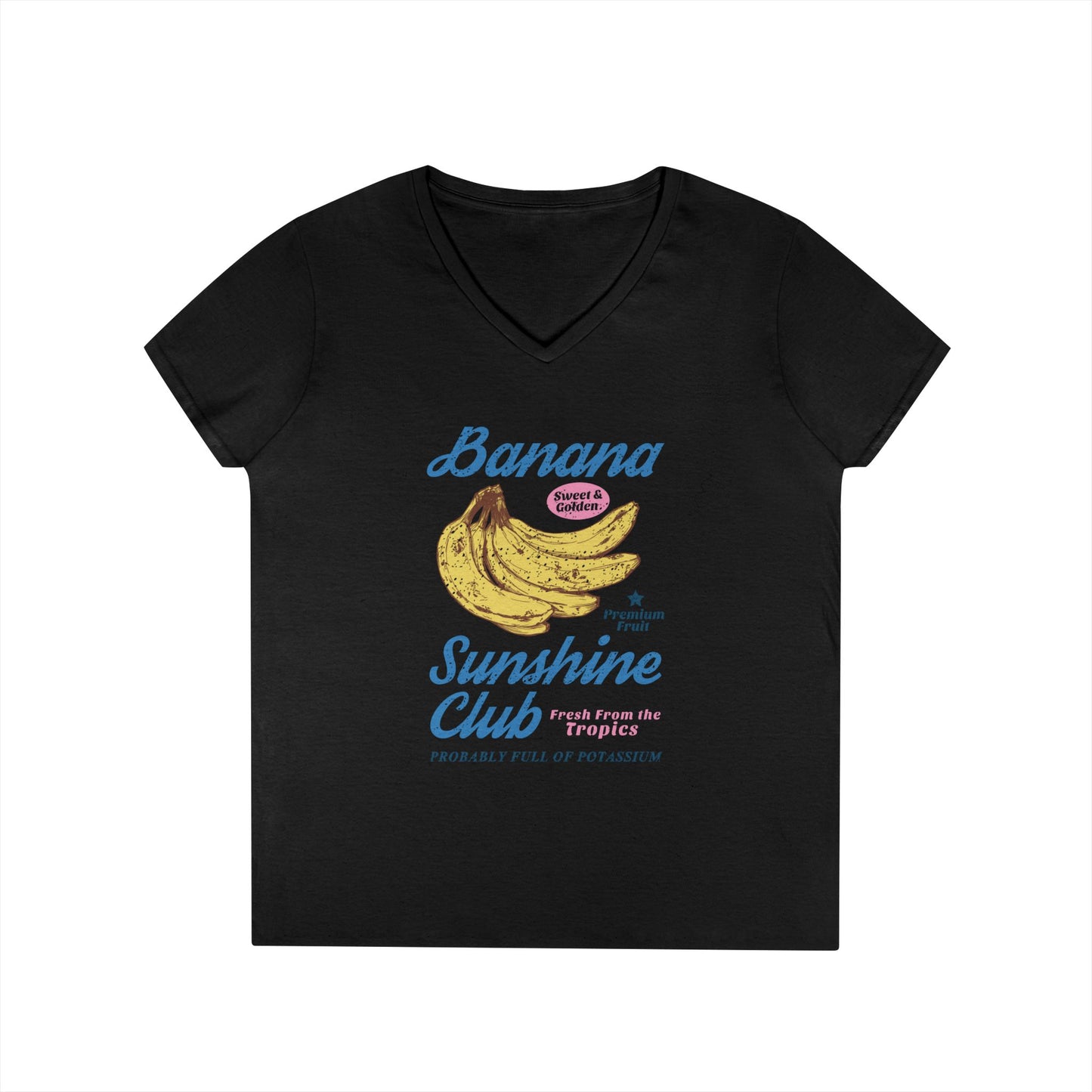 Banana Sunshine Club Women's V-Neck Tee