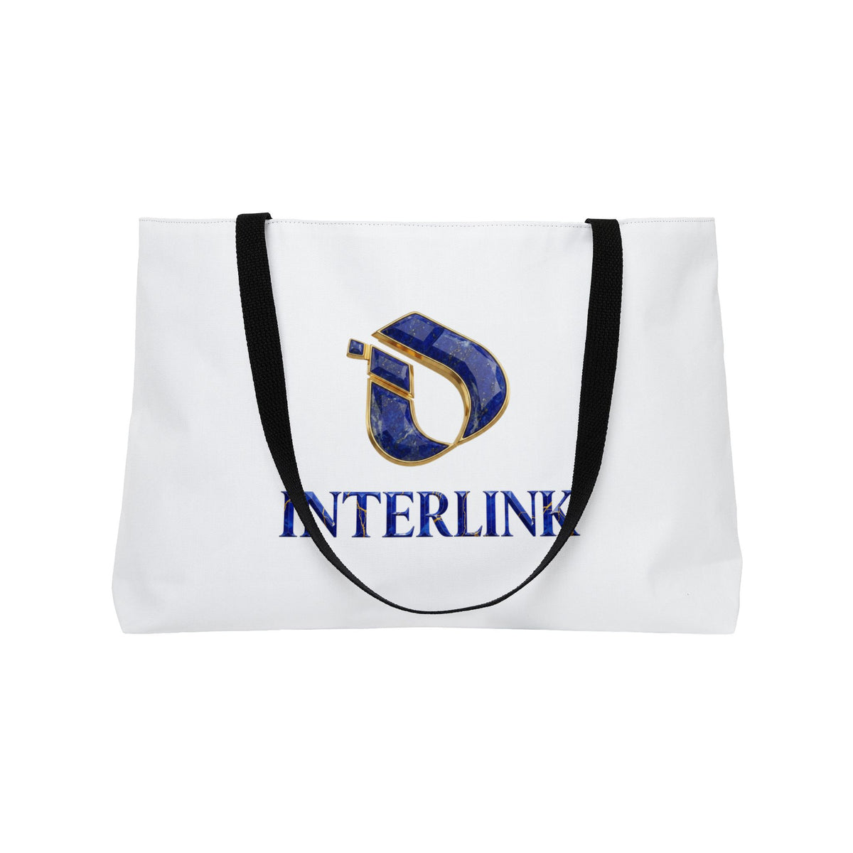 Lapis Lazuli Crest Interlink T-Bottom Tote Bag