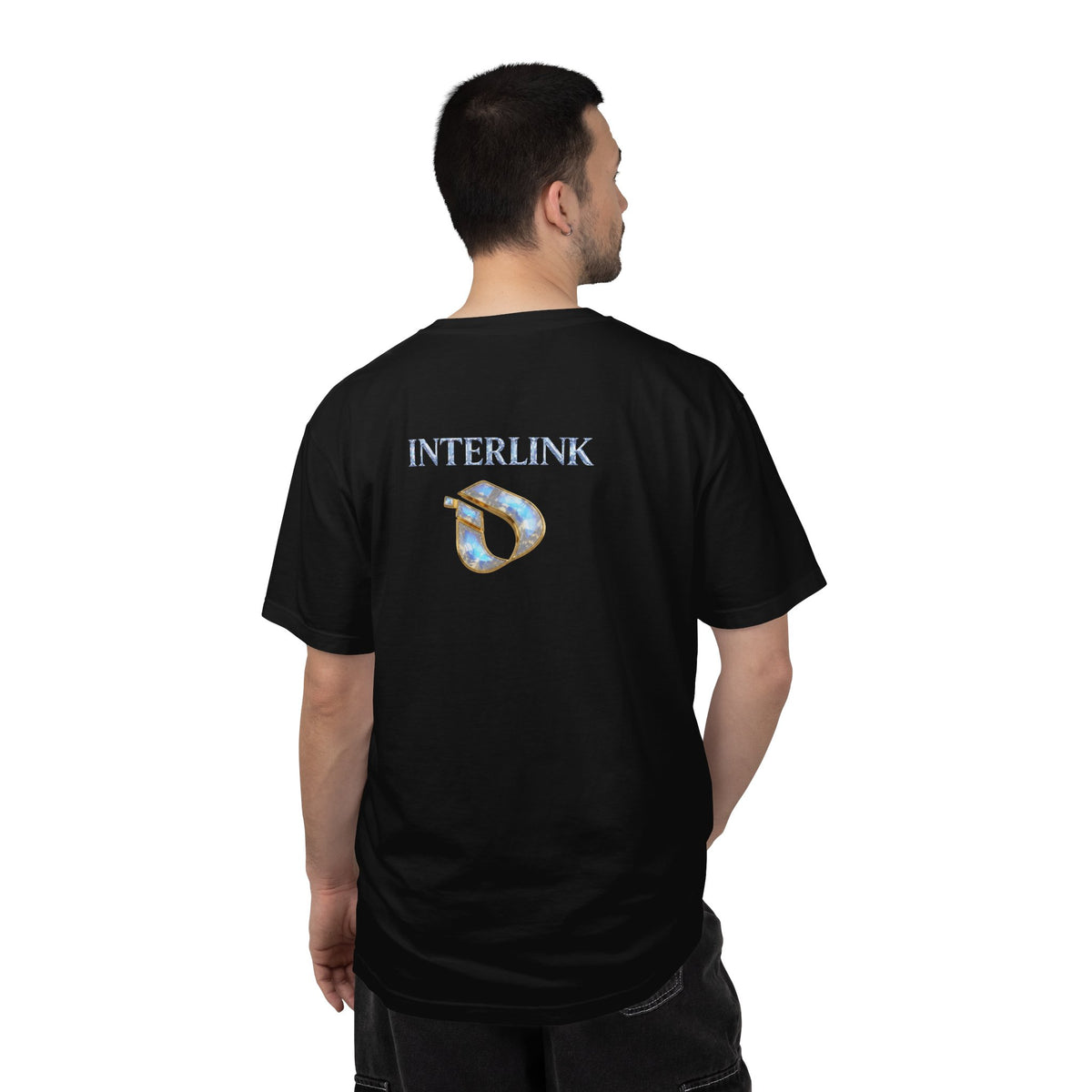 Moonstone Opal Interlink Back Graphic Ring-Spun Cotton Tee