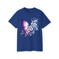 Purple Butterfly Floral Graphic T-Shirt