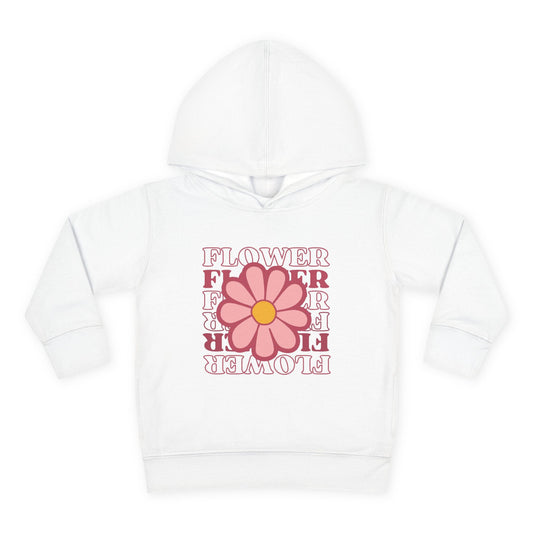 Retro Flower Typography Toddler Hoodie