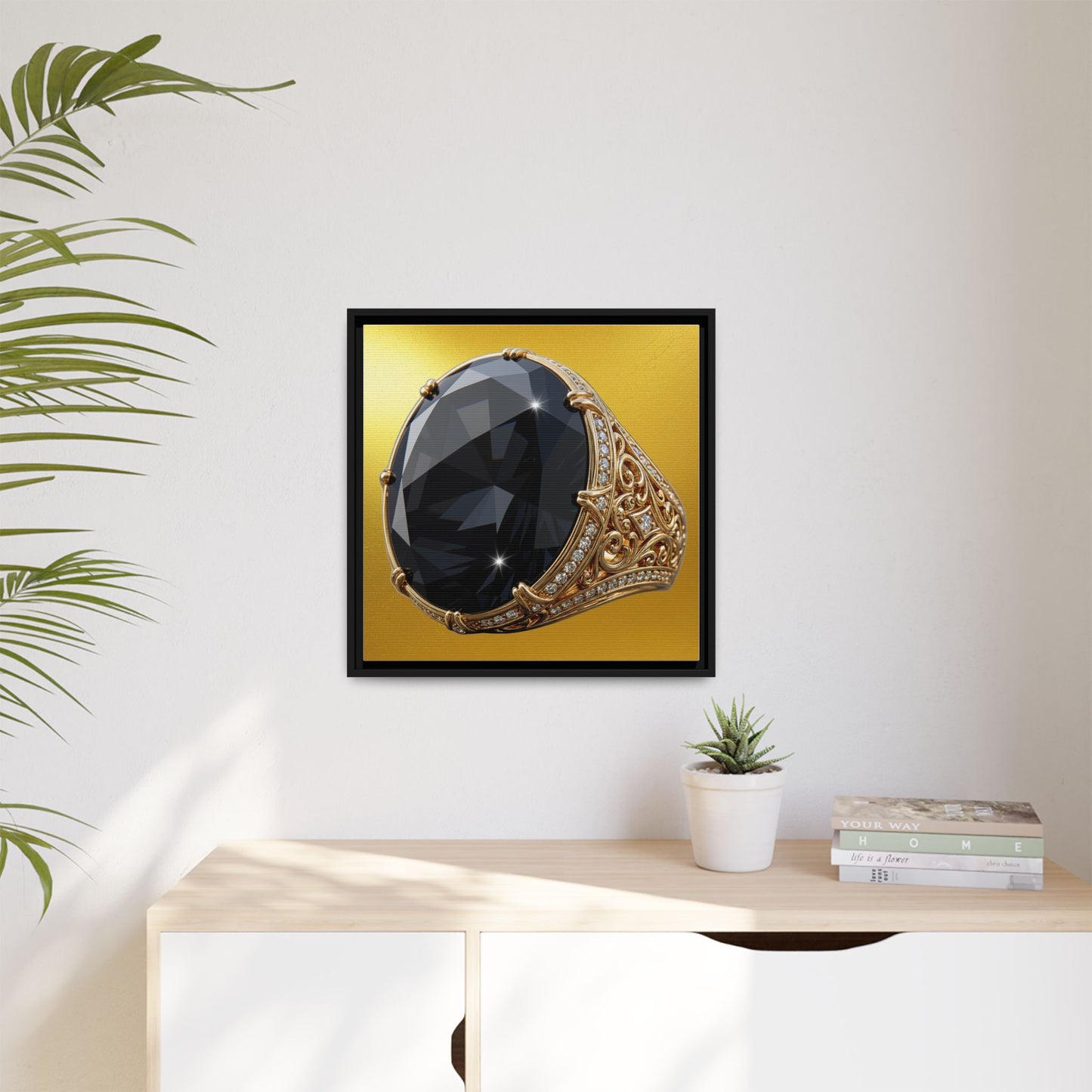 Black Diamond Gilded Glow Canvas