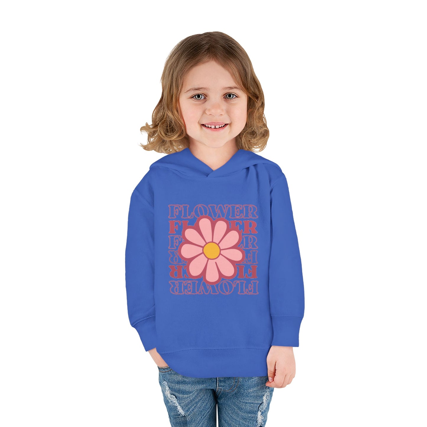 Retro Flower Typography Toddler Hoodie