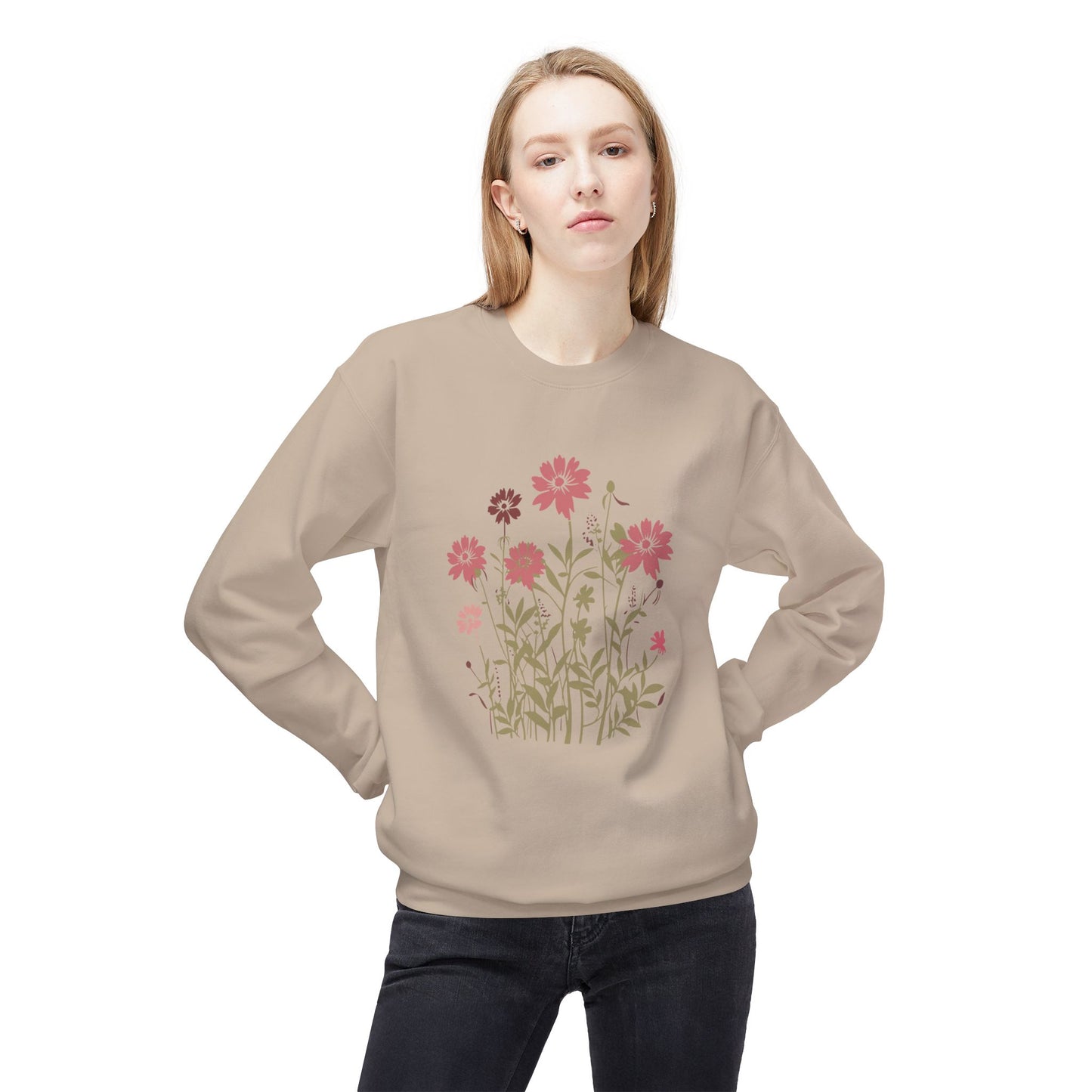 Wildflower Garden Graphic Crewneck Sweatshirt