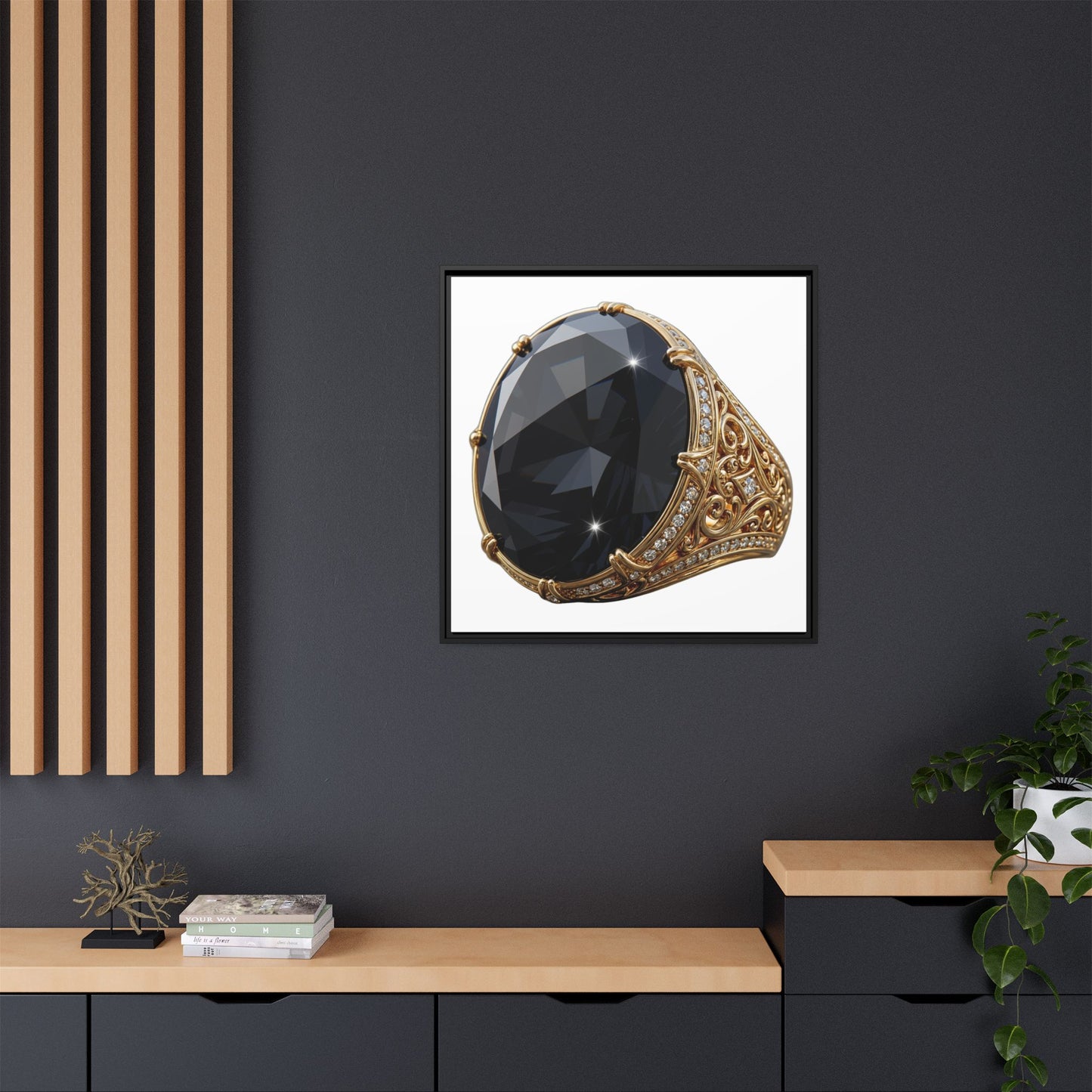 Black Diamond Minimal Glow Canvas