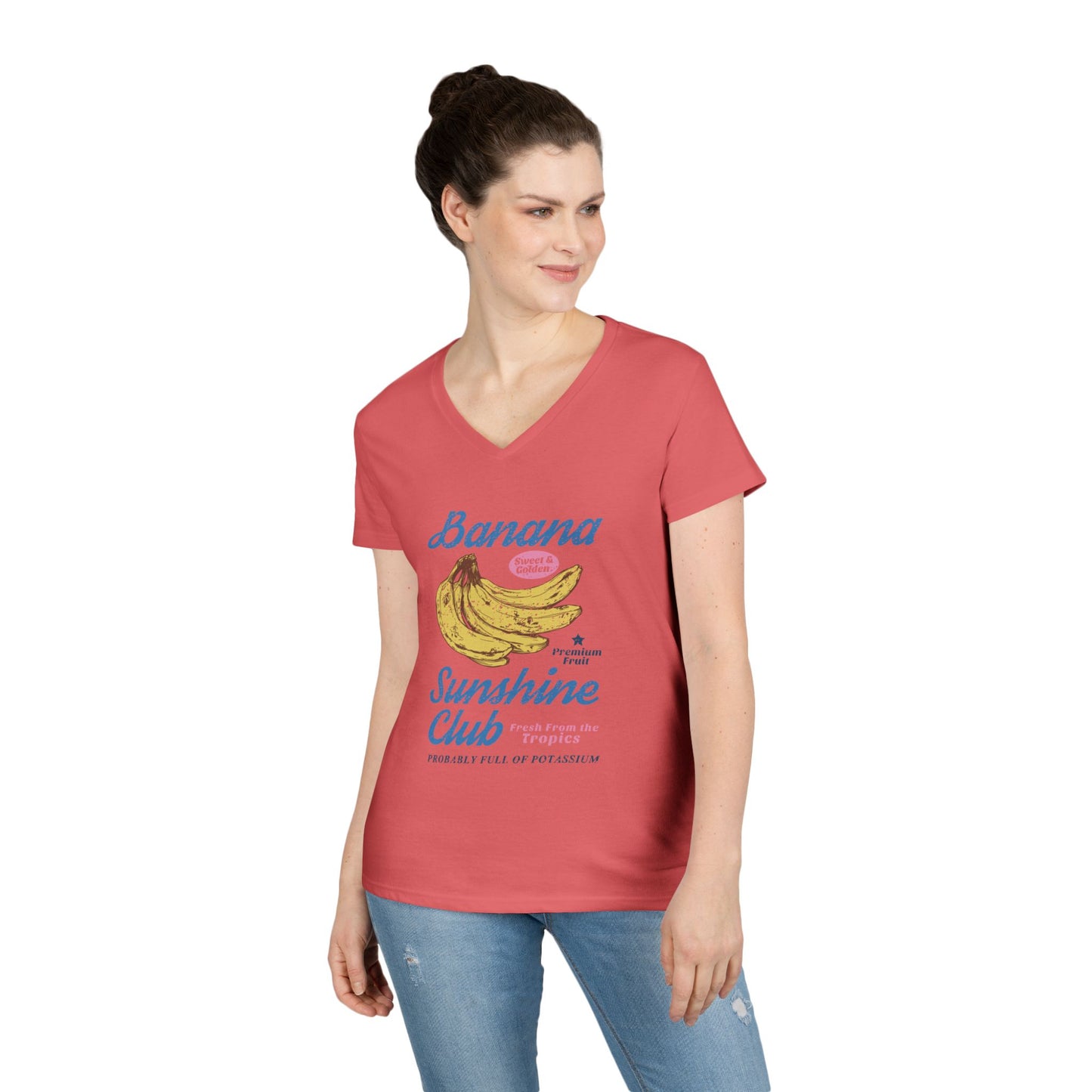 Banana Sunshine Club Women's V-Neck Tee