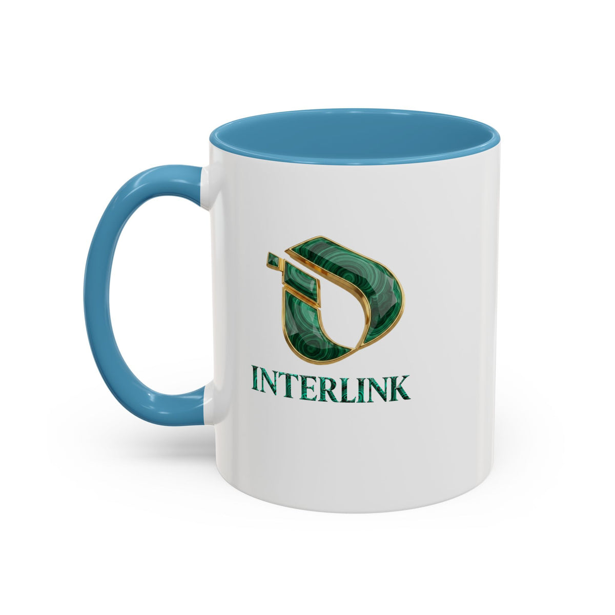 Malachite Vein Interlink Two-Tone Ceramic Mug