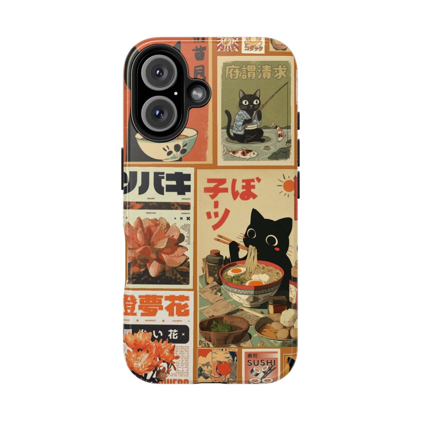 Retro Cat Collage Apple Phone Case