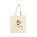 Heavy Canvas Tote with Interlink Gilded Crest