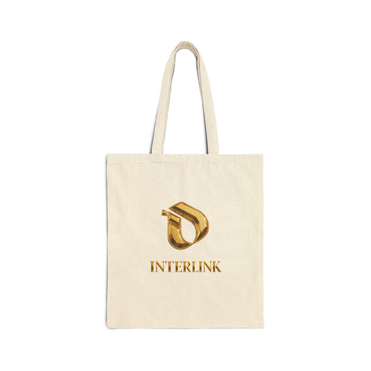 Heavy Canvas Tote with Interlink Gilded Crest