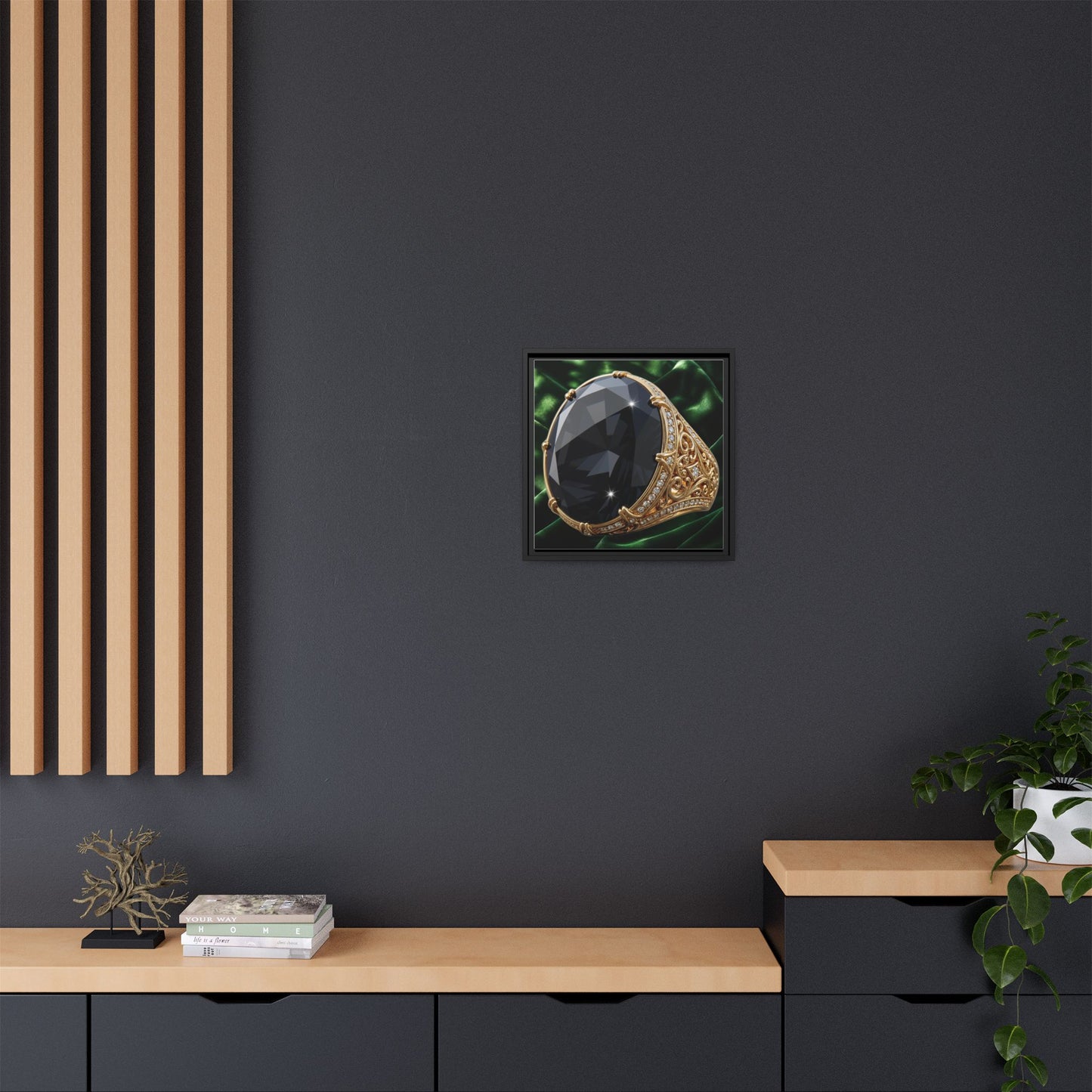 Black Diamond Emerald Velvet Canvas