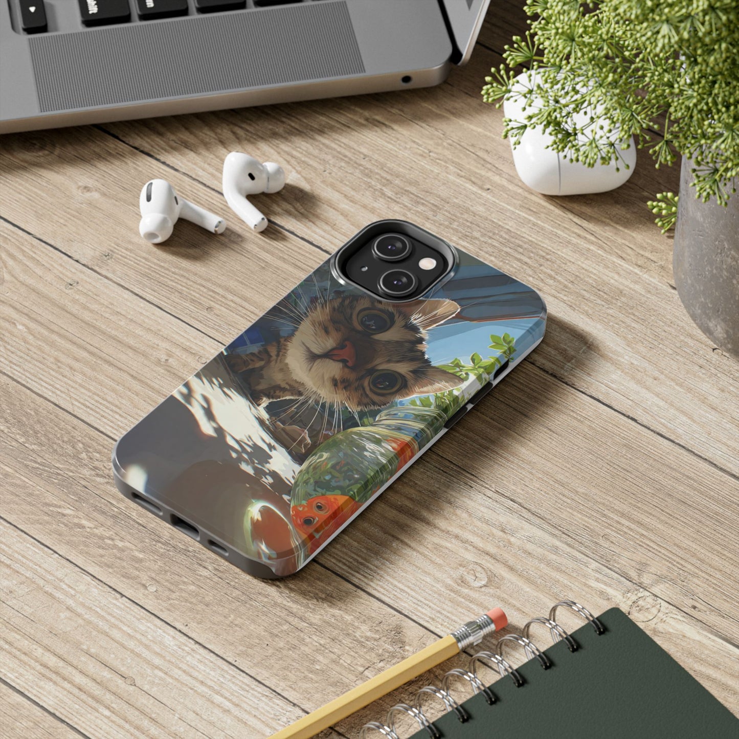 Pondside Cat Apple Phone Case