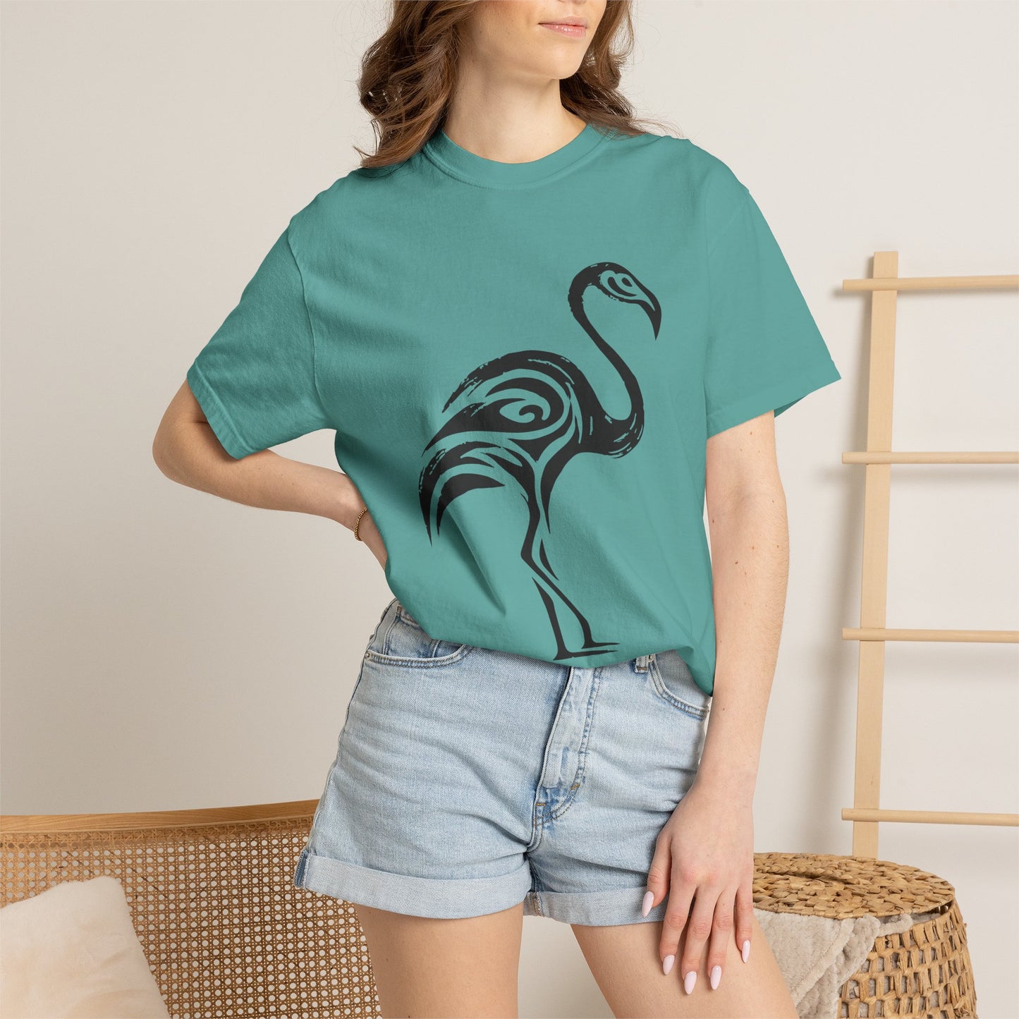 Flamingo Tribal Graphic T-Shirt