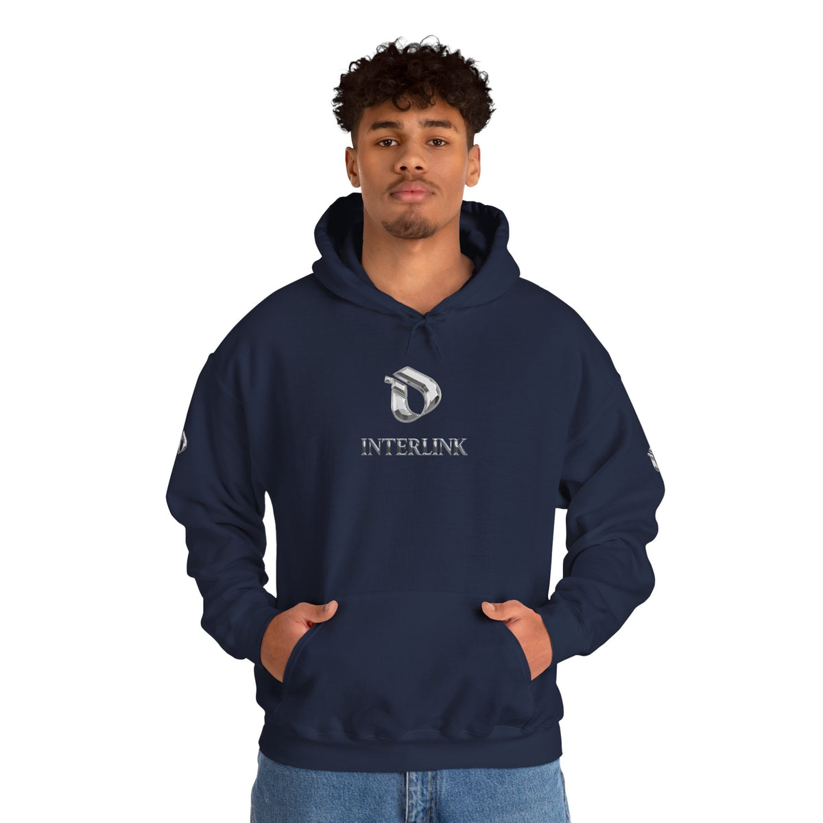 Silver Prism Interlink Pullover Hoodie