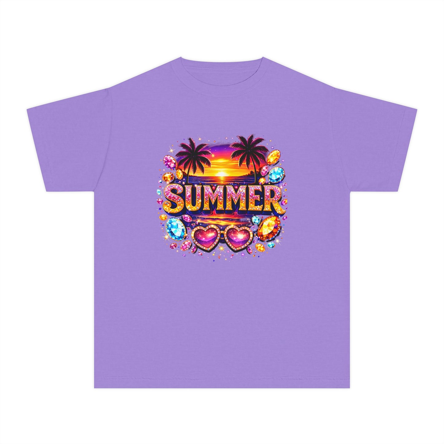 Youth Summer Retro Palm Beach Graphic Tee