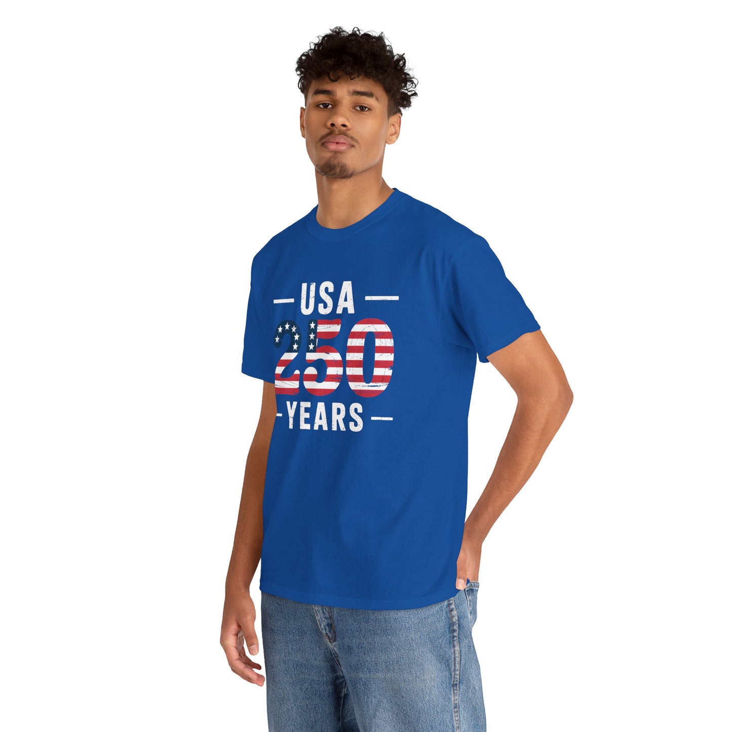 USA 250 Years Patriotic Flag Graphic T-Shirt