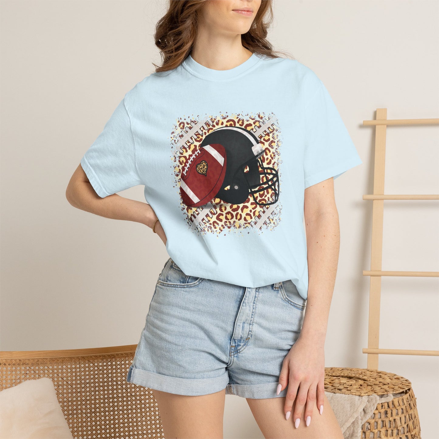 Football Leopard Graphic T-Shirt