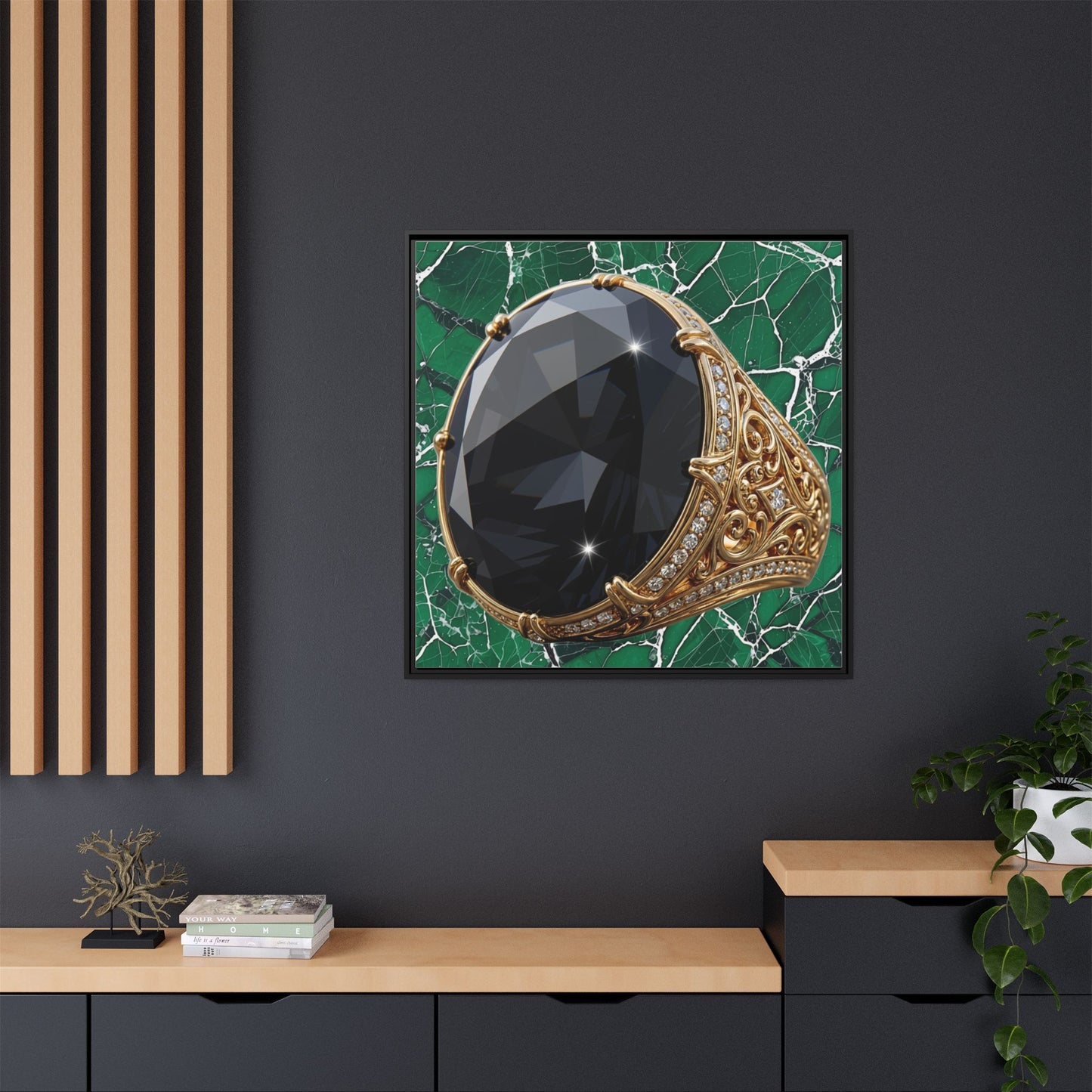 Black Diamond Mosaic Canvas