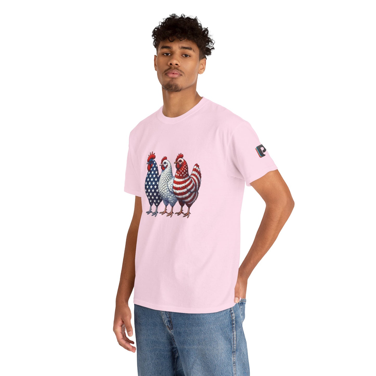 American Flag Chicken Trio Men’s Tee
