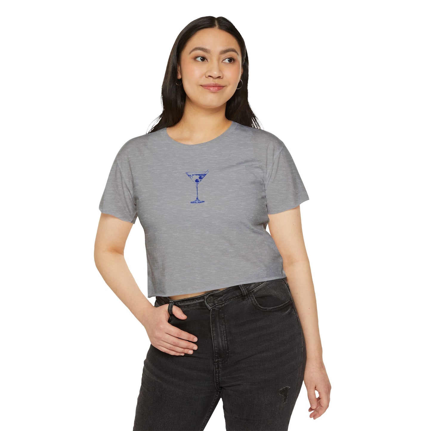 Watercolor Cocktail Glass Boxy Tee