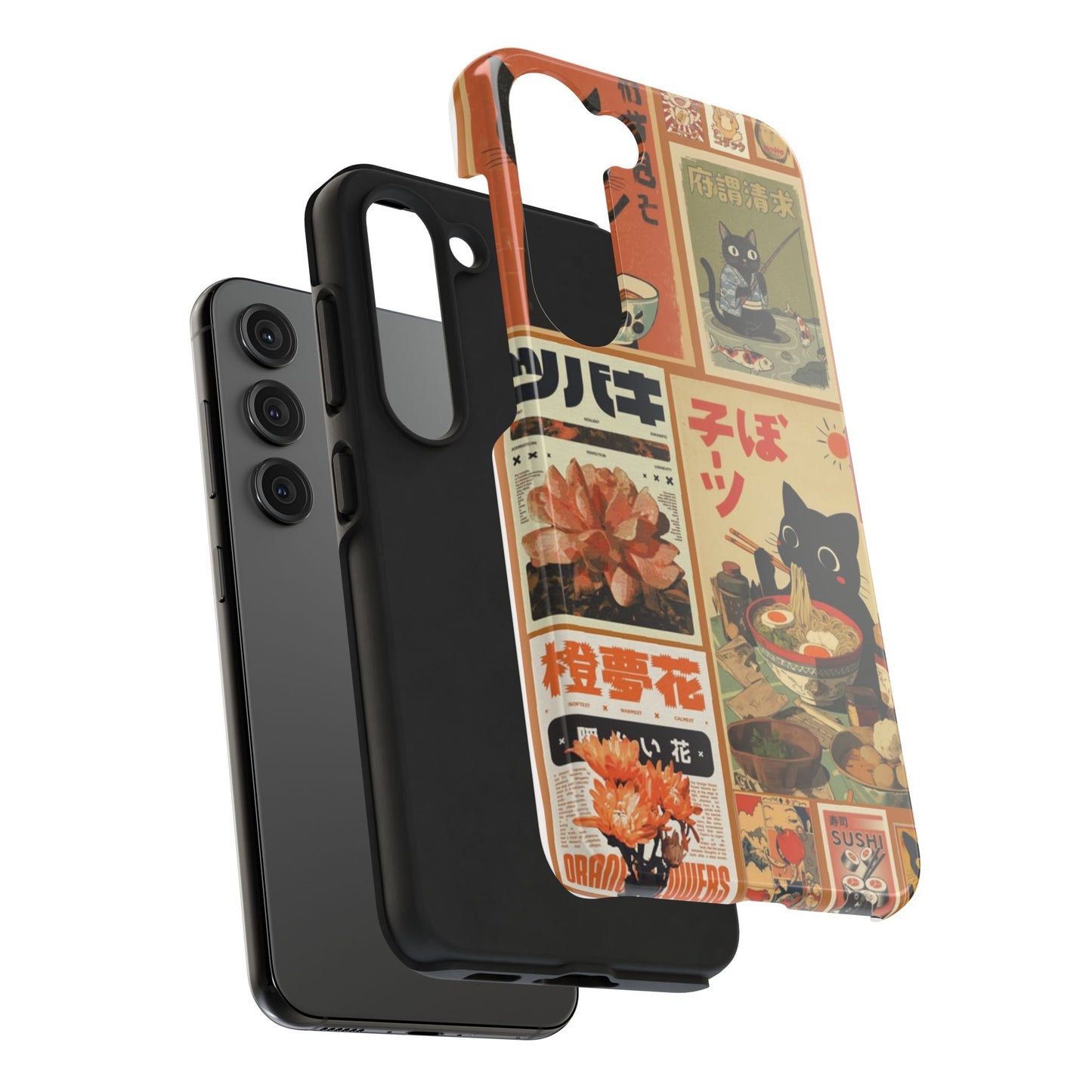 Retro Cat Collage Samsung Phone Case
