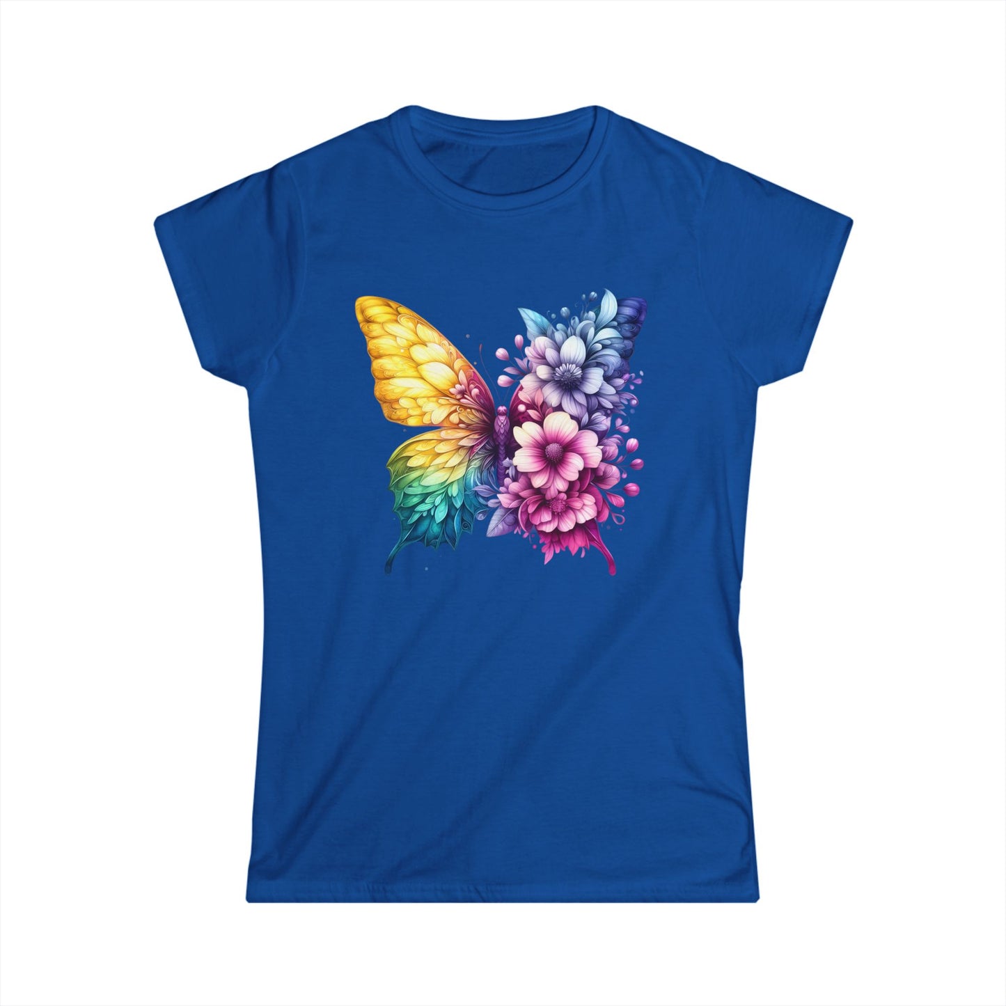 Floral Rainbow Butterfly Women’s T-Shirt