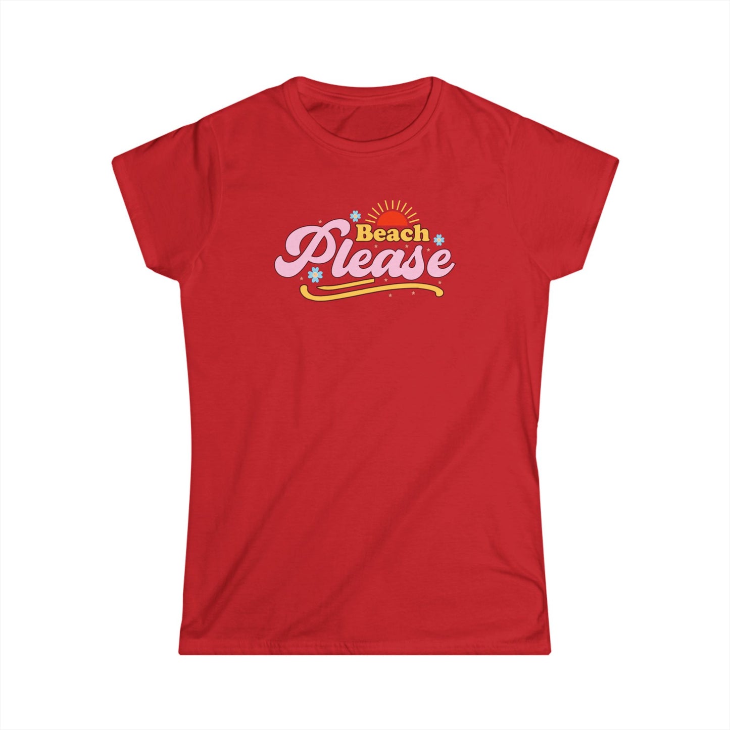 Beach Please Retro Sunset Tee