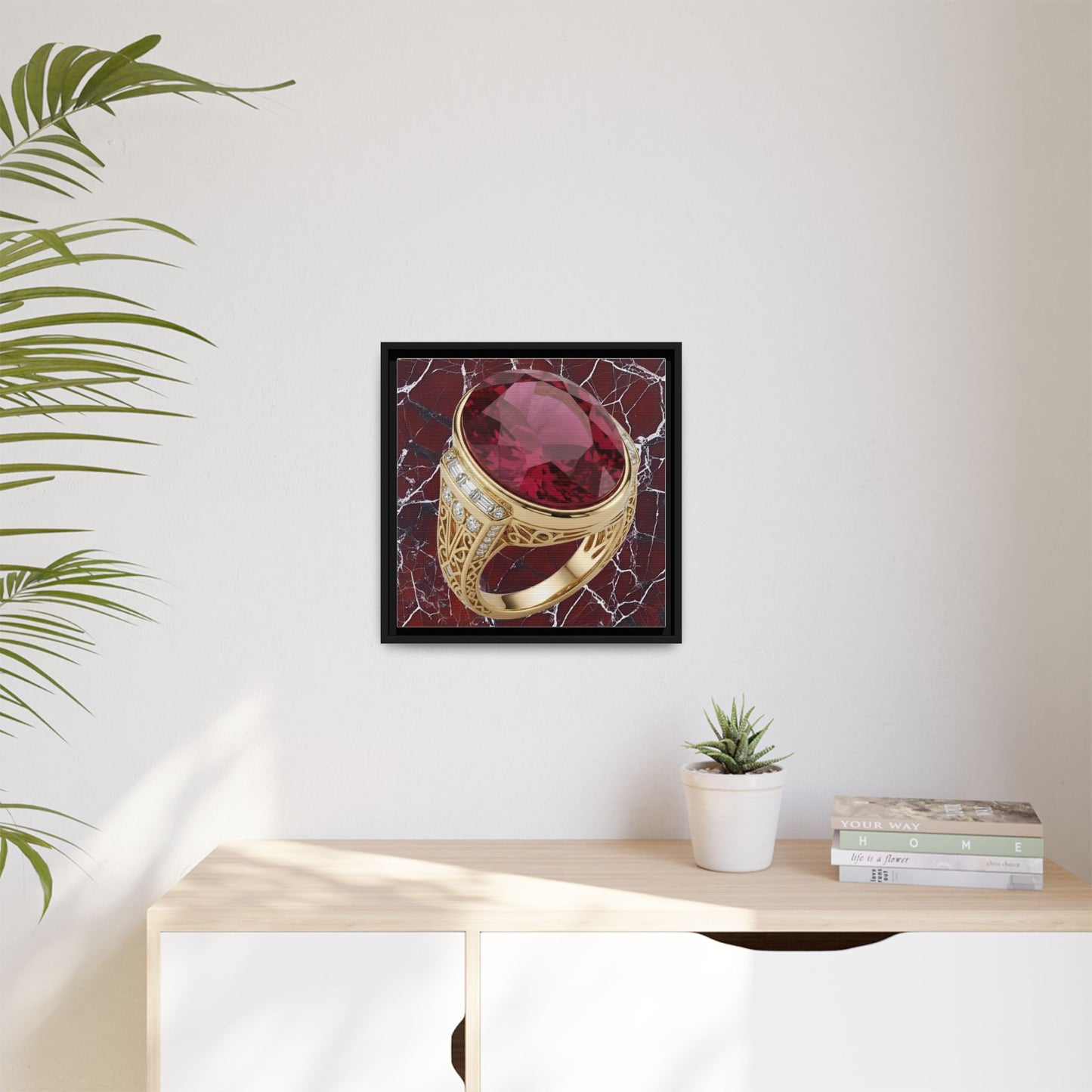 Burgundy Ruby Veinstone Canvas