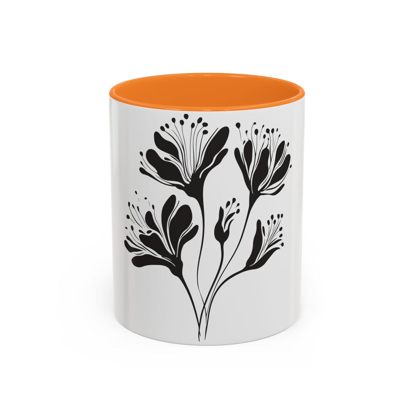 Monochrome Botanical Accent Mug