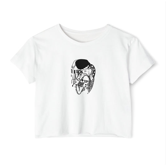 Art Nouveau Couple Kiss Boxy Tee