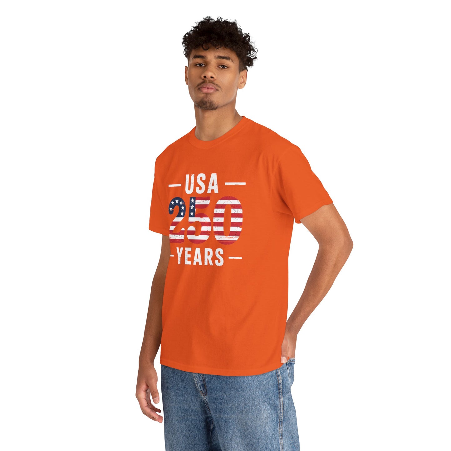 USA 250 Years Patriotic Flag Graphic T-Shirt