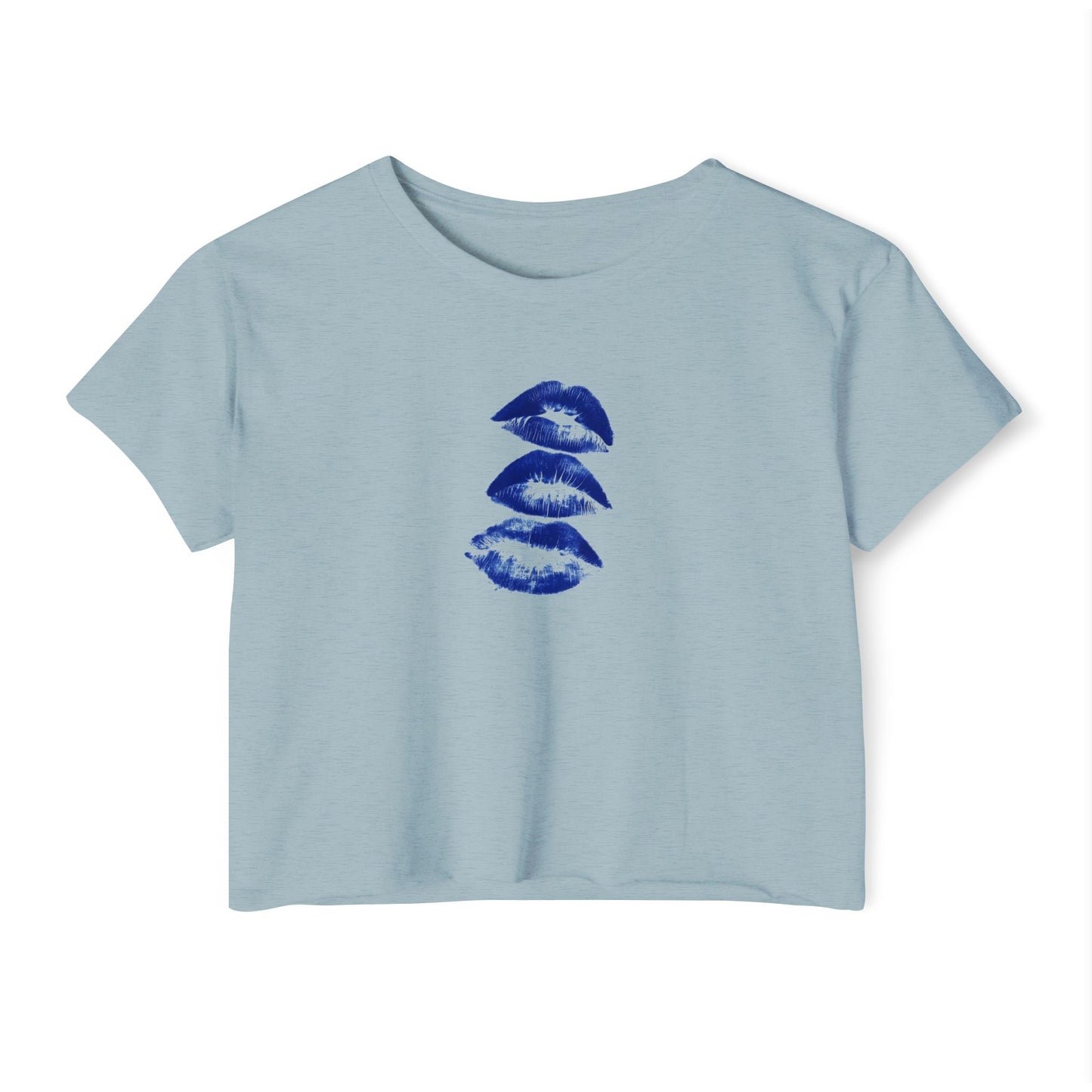 Triple Kiss Print Boxy Tee