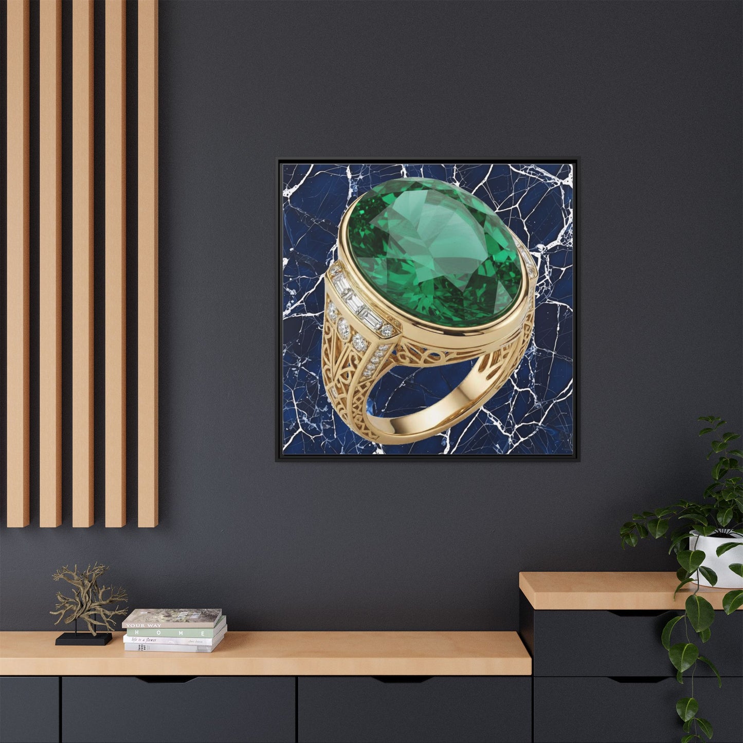 Azure Vein Emerald Canvas