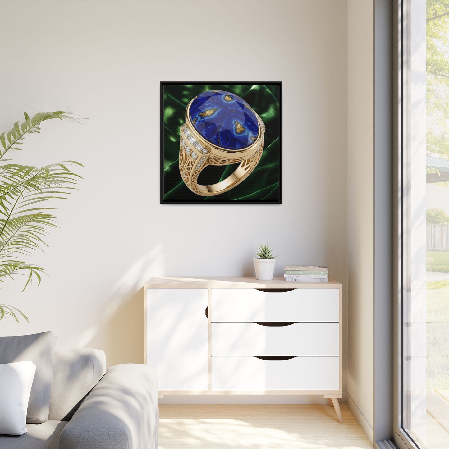 Lapis Verdant Halo Canvas